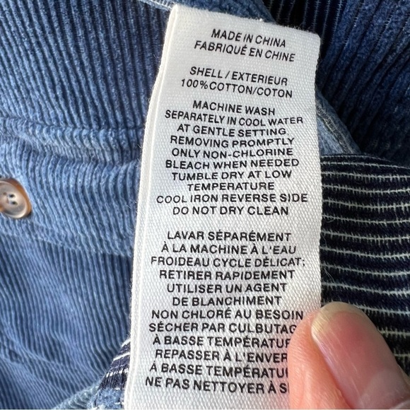 ANTHROPOLOGIE AVEC LES FILLES BLUE WALE CORDUROY BOXY JACKET SIZE LARGE - Picture 4 of 11